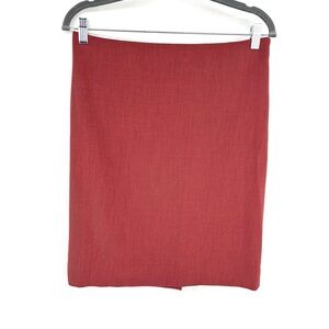MM Lafleur Noho Pencil Skirt Brick‎ Red Size 4 Career Professional Minimalist